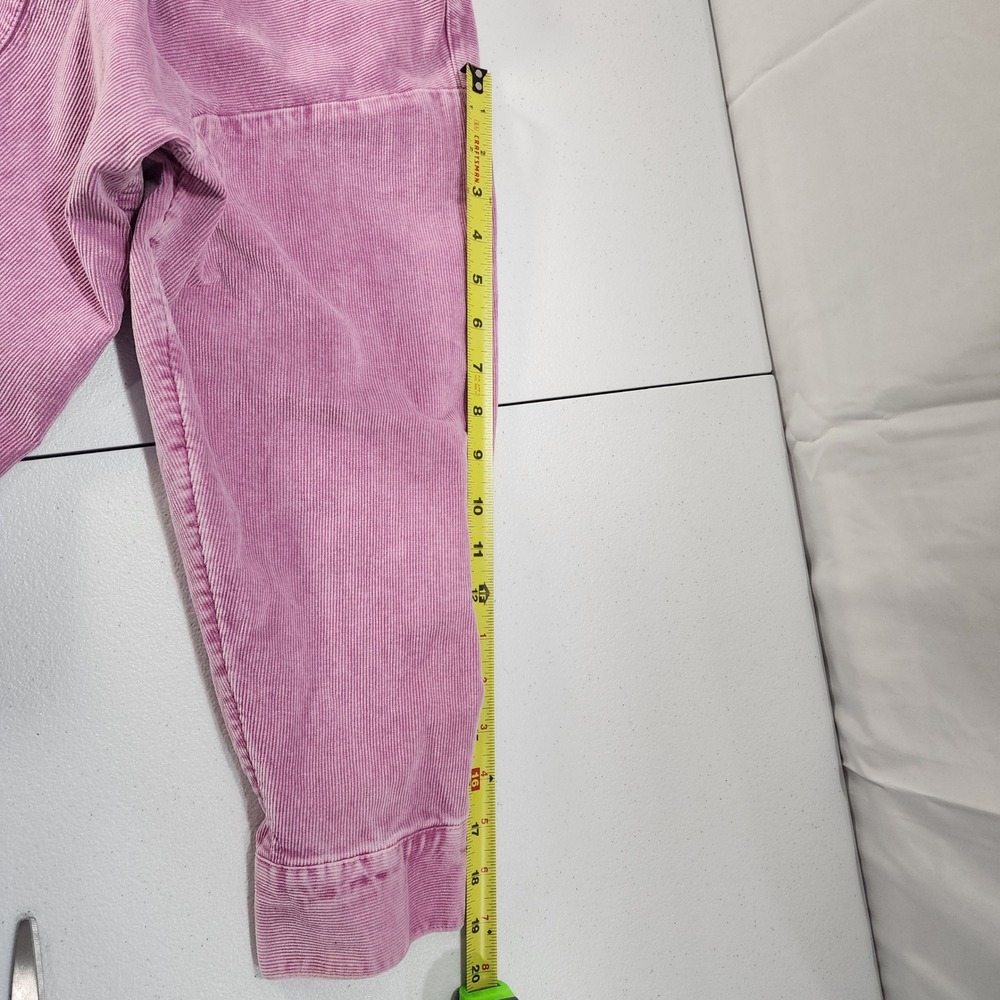 H&M Divided Womens Pink Corduroy Oversized Button Down/ front pock Shirt Large L - Picture 9 of 10